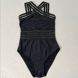 AAVA BLACK ONE PIECE SWIMSUIT X-SMALL